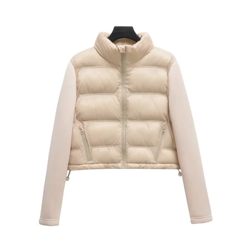 Autumn Women's Clothing Commuter Versatile Stand-up Collar Slim Stitching Short Cotton Jacket for Women