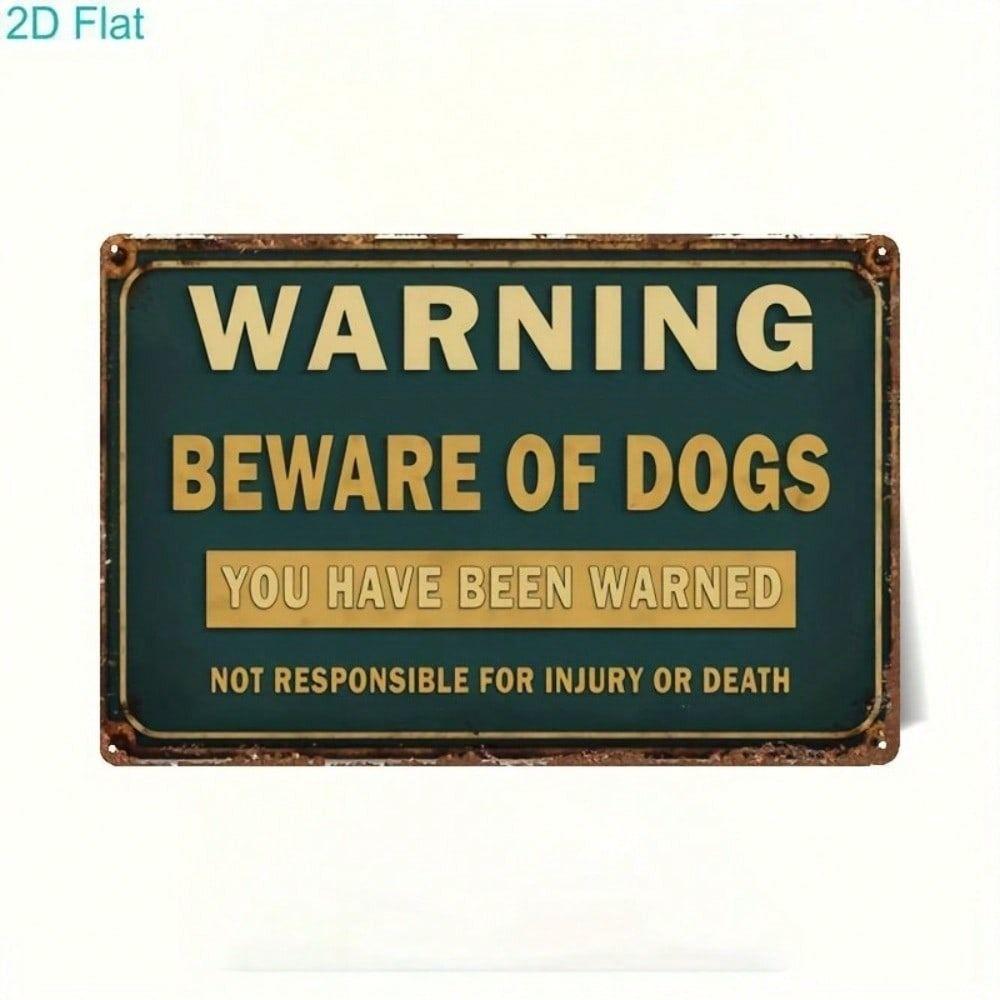 Vintage Metal Poster Dog Wall Art Garage Decor