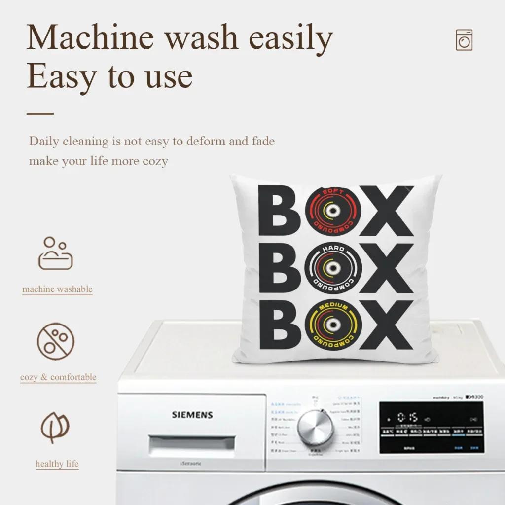 Box Box Box Infographic Tyre Compound Design Cojines Throw Pillow Case F1 Car Racing Cushion Chair Print Decorative