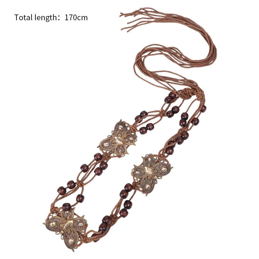 2026 Butterfly Tassel Waist Chain Y2K Trendy Bohemian Belt Summer Beach Accessories Vintage Flower Jean Skirt White Dress Belts