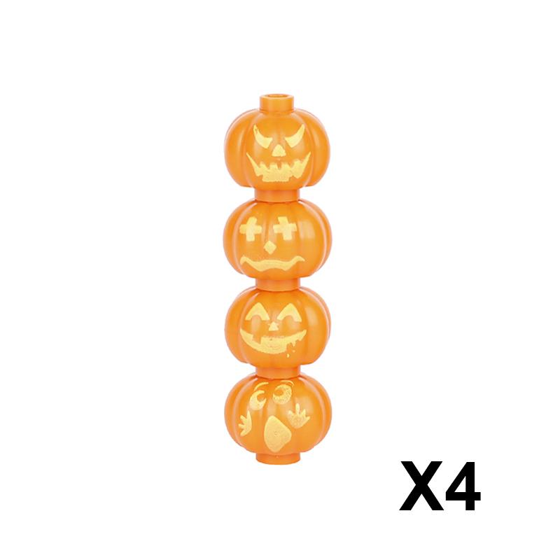 Halloween Decorative MOC Building Blocks Pumpkin Carriage Tombstone Skeleton Flame Horse Accessories Elf House Bricks Toys Gifts