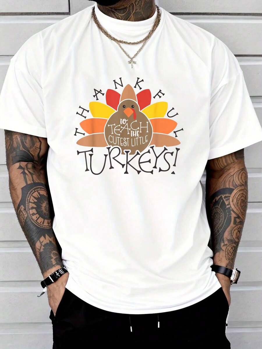 To Teach Cutest Little Turkeys Thankful Apparel Unisex T-Shirt S