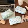Small Polka Dot Cosmetic Bag Printed Travel Zipper Pouch  Toiletries Organization