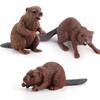 Mini Wild Animal Beaver Model - Educational Decorative Toy for Kids