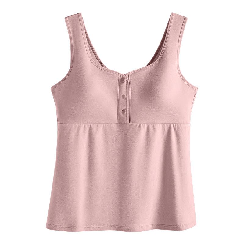 

56021 Осенне-зимняя майка для кормления: Теплый, дизайн с застежкой спереди, со съемными нагрудными вкладышами XL розовый