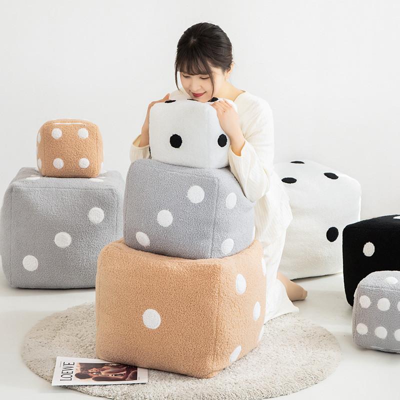 Plush Pattern Dice Toy Cute Cartoon Cushion With Pp Cotton Filling Office Home