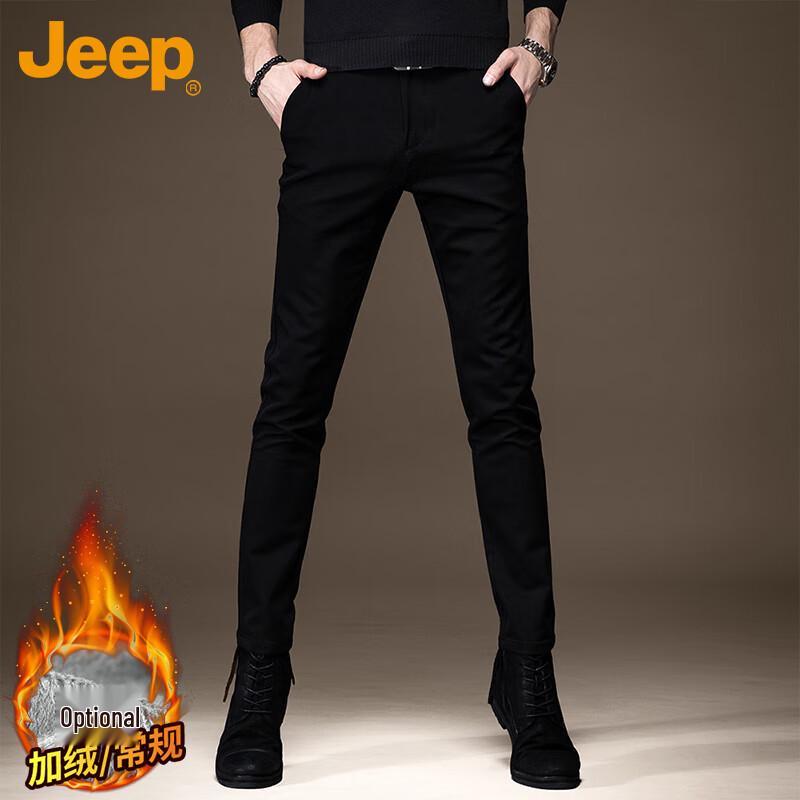 

JEEP Men s Autumn/Winter Stretchy Slim-Fit Tapered Jeans 34