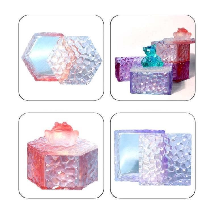 Box Resin Mold Storage Box Resin Molds Silicone Jewelry Box Resin Mold with Lid