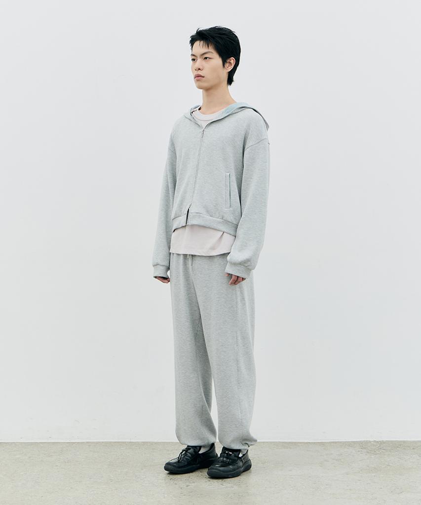 ROWM Soft Contour Hooded Zip-Up (Gray/Mint)