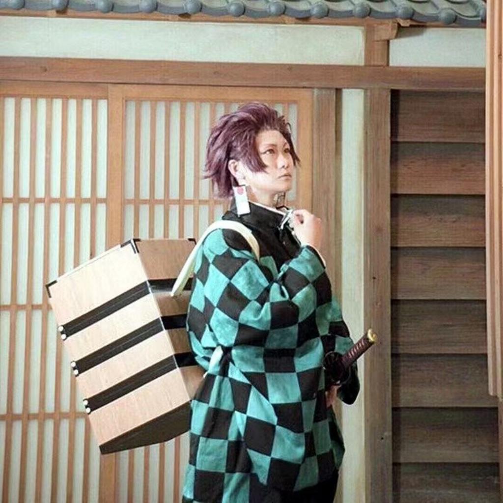 Adult Kids Demon Slayer Corps Kimetsu No Yaiba Kisatsutai Kamado Tanjirou Uniform Agatsuma Zenitsu Cosplay Costume Anime Cloak