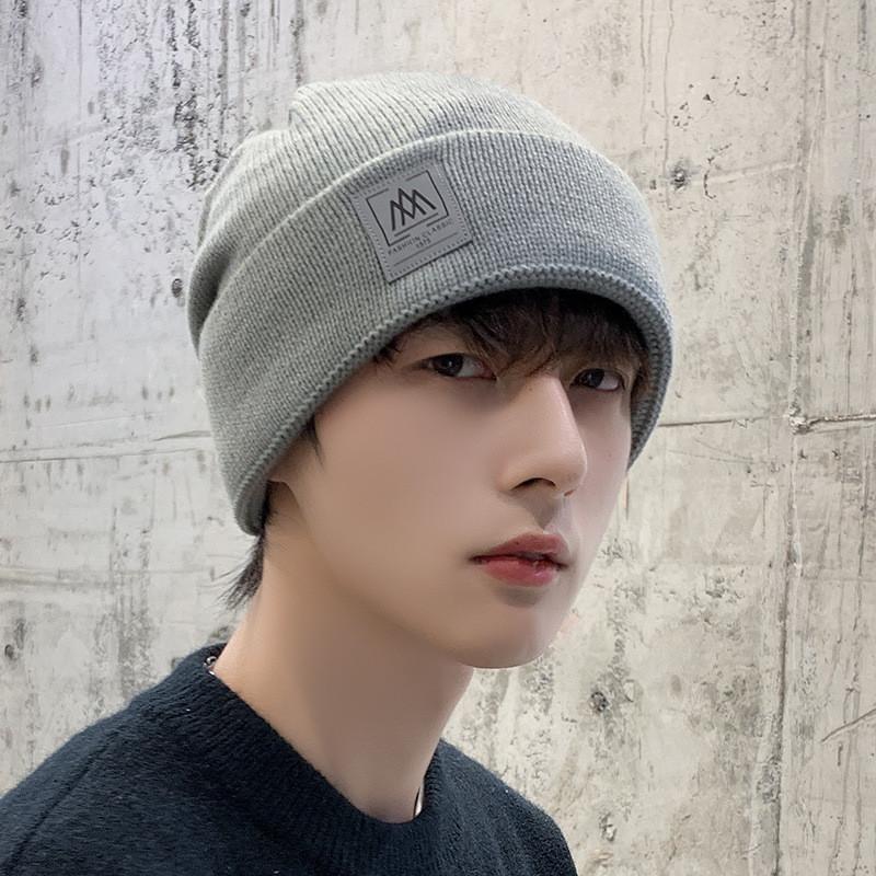Knit Hat For Men Winter Warmth With Windproof Function And Letter Design For Casual Wear
