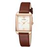 ShunkanSai Women's Analog Quartz Wristwatch with Leather Strap, Slim Fit, Stylish, Waterproof, Square Design, Simple Design, Popular for Casual Fashio