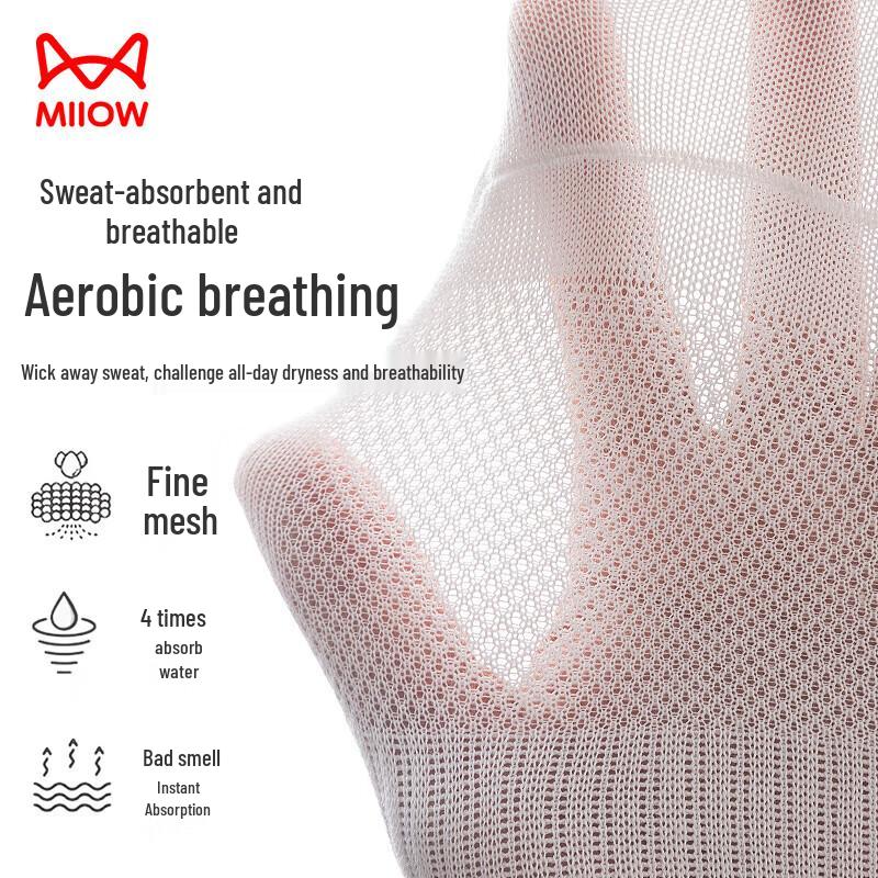 MaoRen Men's Breathable Cotton Mesh Ankle Socks (5-Pack)