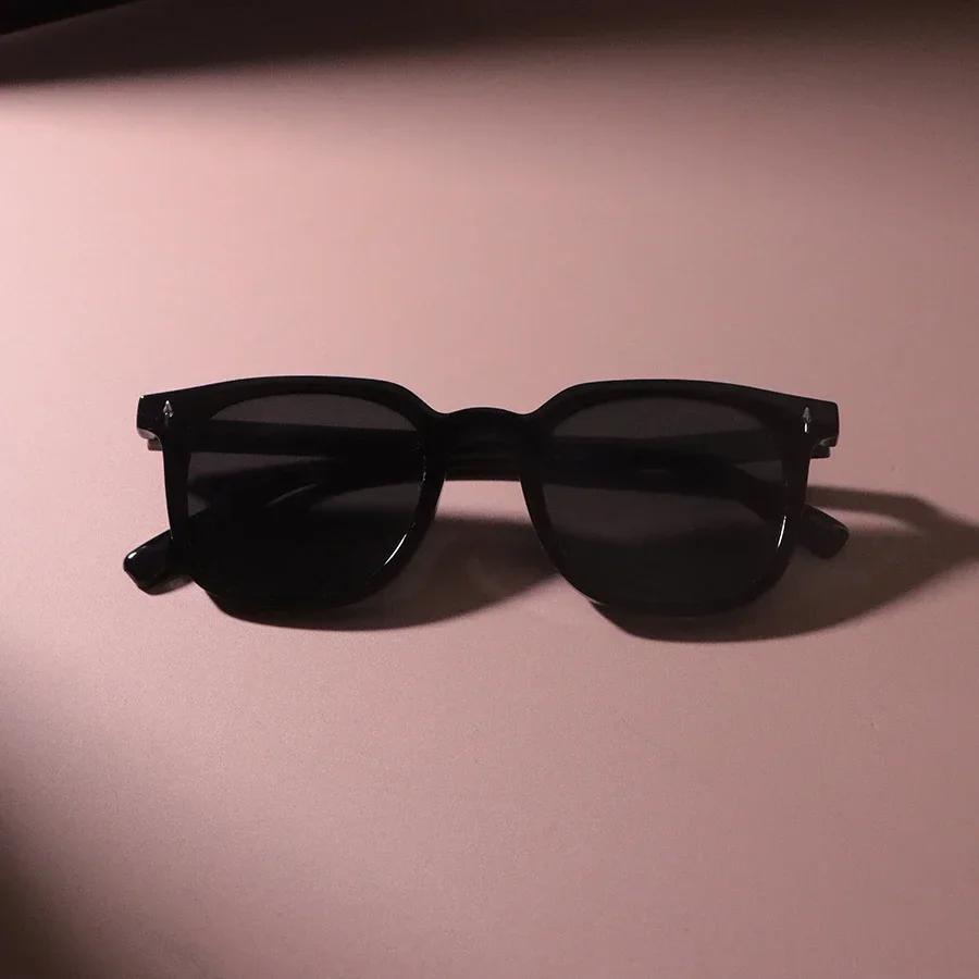 Quadratische Sonnenbrille Damen Herren Klassisch Vintage Mode Persönlichkeit Brille Stilvoll Lässig Minimalistisch