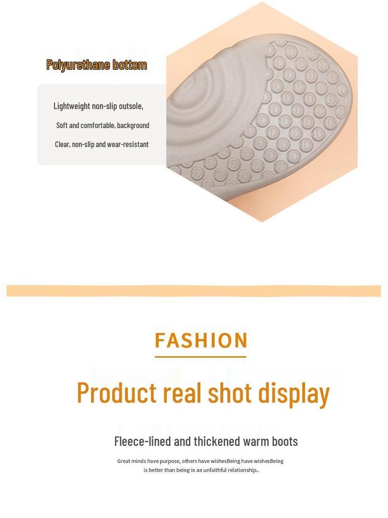 2024 Winter Women's Waterproof Cotton Boots: Thick-Soled, Casual, Warm, Plus Velvet, Comfortable Snow Shoes