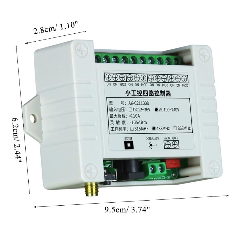 315/433MHZ Universal Garage Door RF Wireless Remote Control for Rolling Shutter Barrier Telescopic 4 Button Transmitter