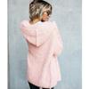 Autumn and Winter Jacket Women's Long Sleeve Plush Cardigan Loose Hoodie Sweater