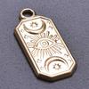 10pcs/Lot Gold Color 3D Dragon Heart Charm Sun Evil Eye Cross Stainless Steel Pendants For Jewelry Making Supplies DIY Earrings