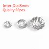 30/50/100PCS Flower Lotus Round Shape Stainless Steel Beads Caps Jewelry Findings Spacer Beads For Necklace Bracelets Making