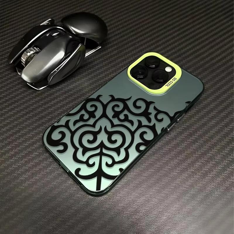 Minimalist Art Totem Pattern Phone Case For iPhone 17 Pro Max  16E 15 14 13 12 11XR XS MAX 7 8 PLUS MINI INS Luxury Matte Cover