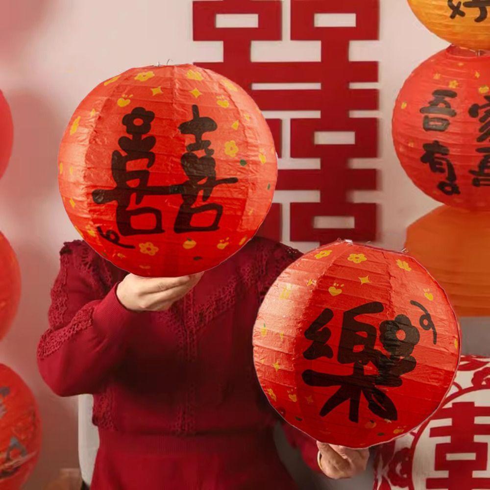 Round New Year Lantern 30CM Chinese Style Lantern Fashion Festival Lantern Festival