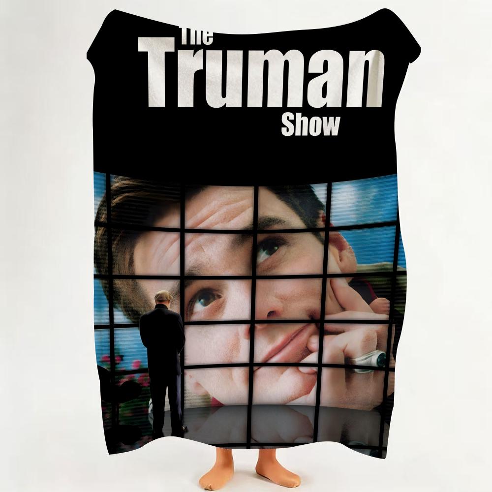 Movie T The T Truman S Show Throw Flannel Throw Blanket Suitable for Sofa Living Room Bedroom