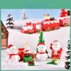 Bezaubernde Miniatur-Ornamente aus Kunstharz mit Weihnachtsmann und Schneemann für festliche DIY-Dekoration