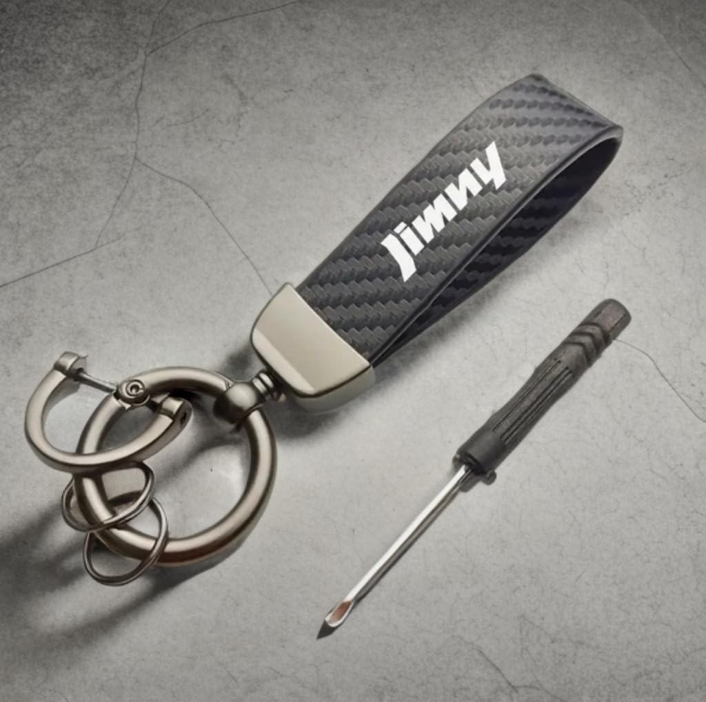 Keychain Carbon Fiber Keychain Case for Jimny Jimny and Jimny Sierra One JB64, Nomad, (Logo Only) [Used]