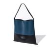 Large-capacity Single-shoulder Bag, Simple Leather Shopping Bag, Fashionable Color-blocking Leather Tote Bag