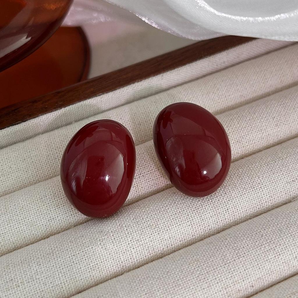 Ancola Rote Blume Schleife Ohrringe: Vielseitige, luxuriöse High-End-Ohrringe für Herbst und Winter für Damen.