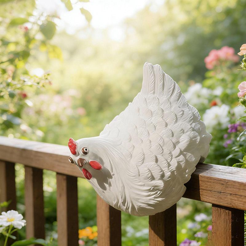 4PCS Hen Model Lifelike Chicken Crafts Statue Figure American Country Chicken Garden Art Decor Simulation Farmhouse Chicken Sculpture
