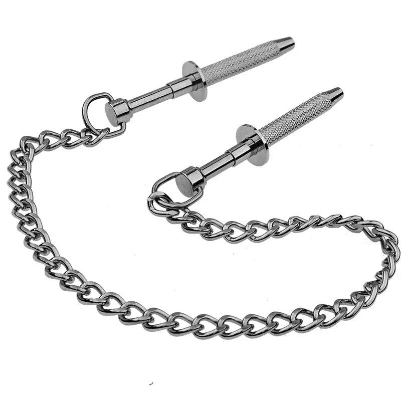 Metal Nipples Clamps Stainless Steel Labium Clips Breast Clit Stimulation Bondage Slave Sex Toy for Women Men Couples Adult Game