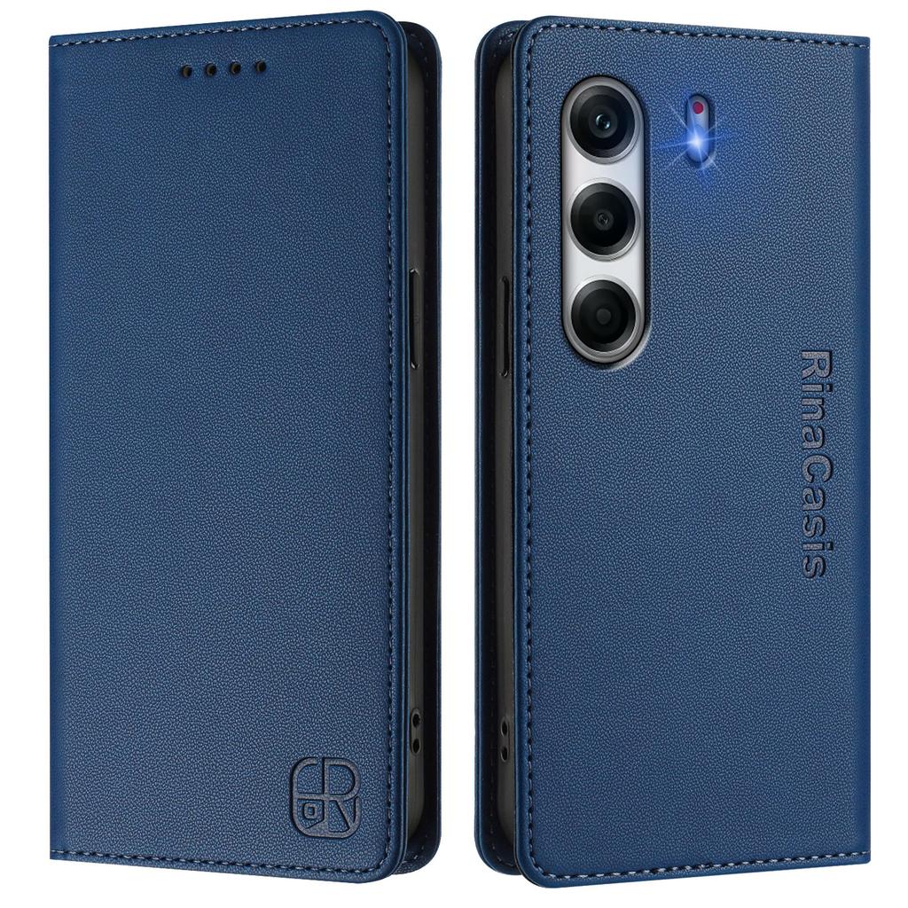 For TECNO Camon 40 Pro 4G Leather Case RINACASIS RC01 Phone Cover with RFID Blocking Wallet Stand