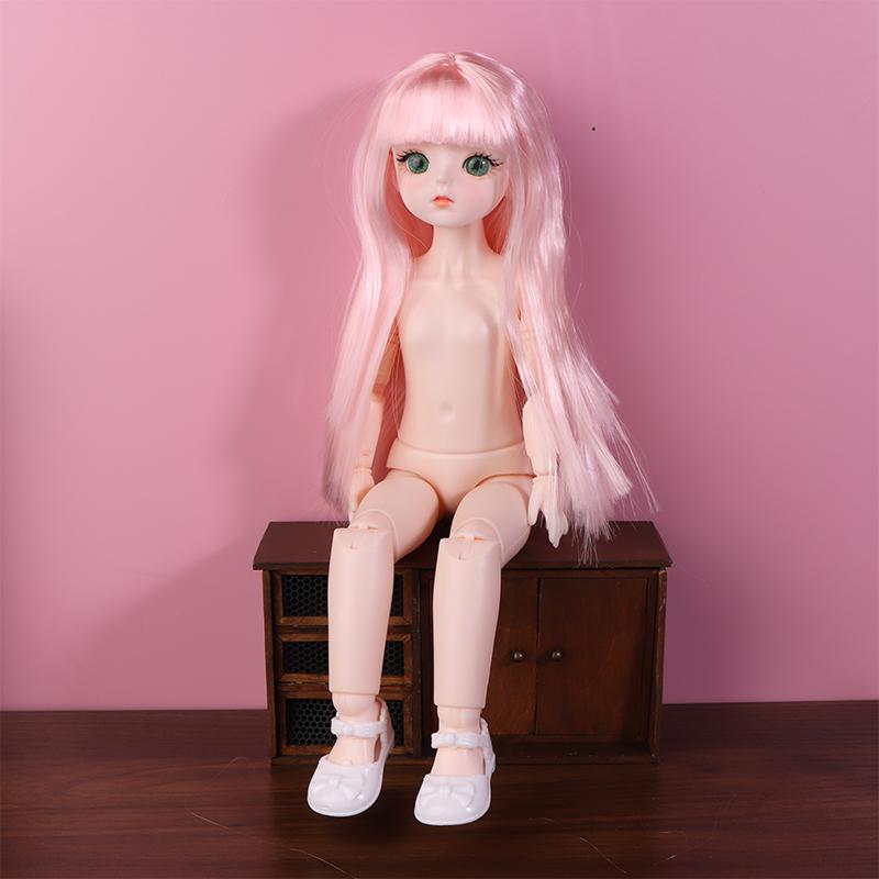 Bjd Doll Nude Haploid Multiple Removable Joints 30Cm 1/6 3D Grey Green Purple Blue Attractive Eyes Doll Girls Birthday Gift Toy