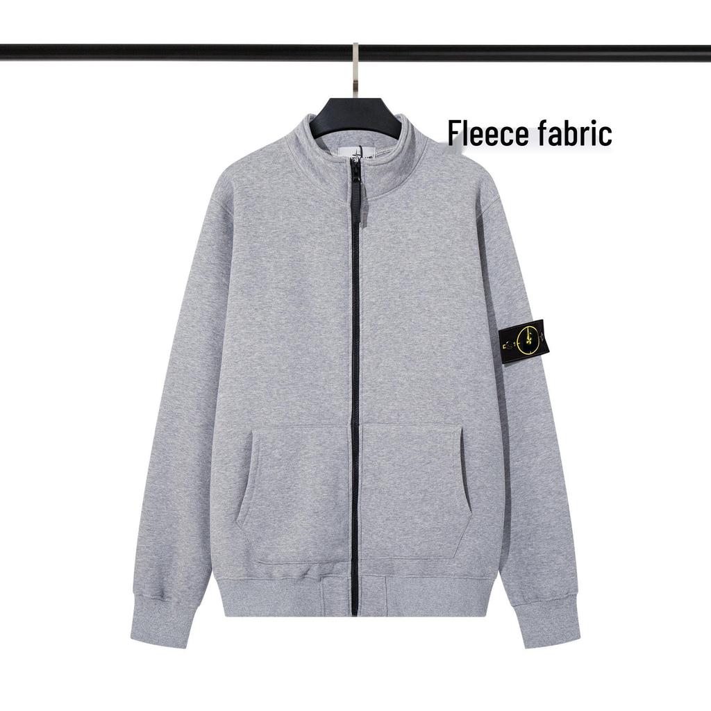 New Style CrossSTONE Classic Stand Collar Unisex Fleece Cardigan