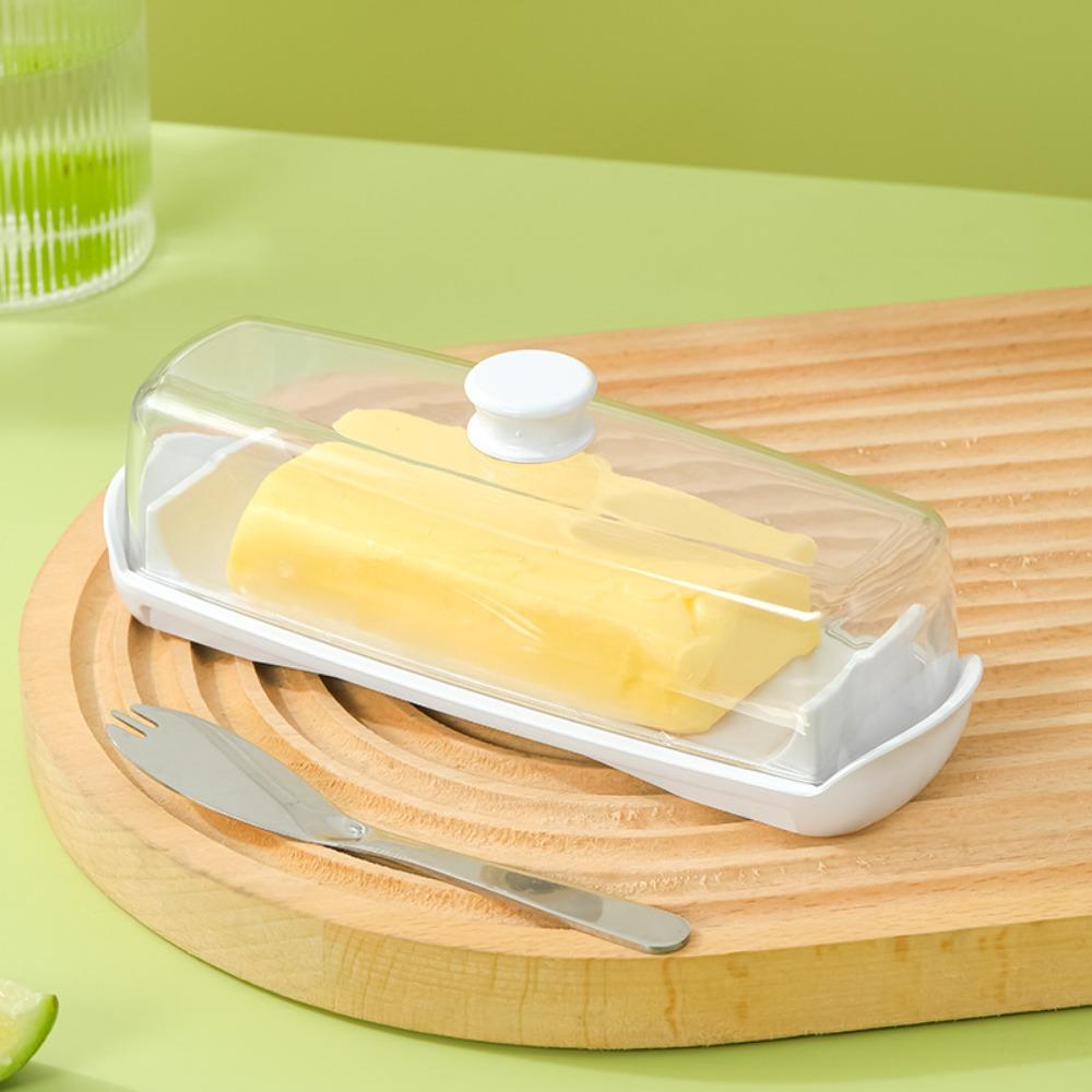 

Dust-proof Butter Box Rectangle Cheese Keeper Baking Tool Butter Container Fruit