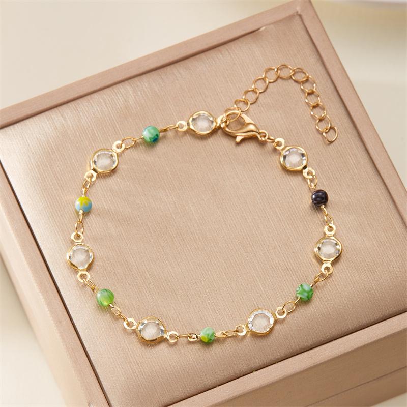Bohemia Crystal Chain Anklets for Women Foot Accessories Summer Beach Barefoot Sandals Bracelet ankle on the leg Female Jewelry