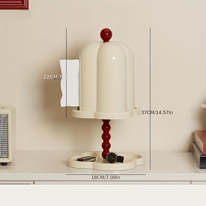 

1pc Double Layered Elegant Tissue Box with Lid Dust Proof Retro Design Living room Tissue Box Key Jewelry Organizer