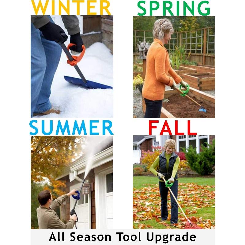 Shovel or Rake Labor-saving Handle Attachment Shovel Work with Garden Shovels Rakes, D Grip Ergonomic Handle Replacement