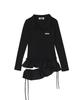 CRANK Double Frill Collar Top_Black