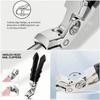 Easy Clip Nail Long Handle Nail Ingrown Toenail Ergonomic Nail Edge Professional Nail Pedicure Nail Hand and Foot Stainless Manicure Tool for Thick