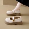 Mary Jane Women's Shoes Single Shoes 2025 Spring and Summer New Models with Skirts French Light Mouth Low Heel Thick Heel Soft Sole Small Leather Sho