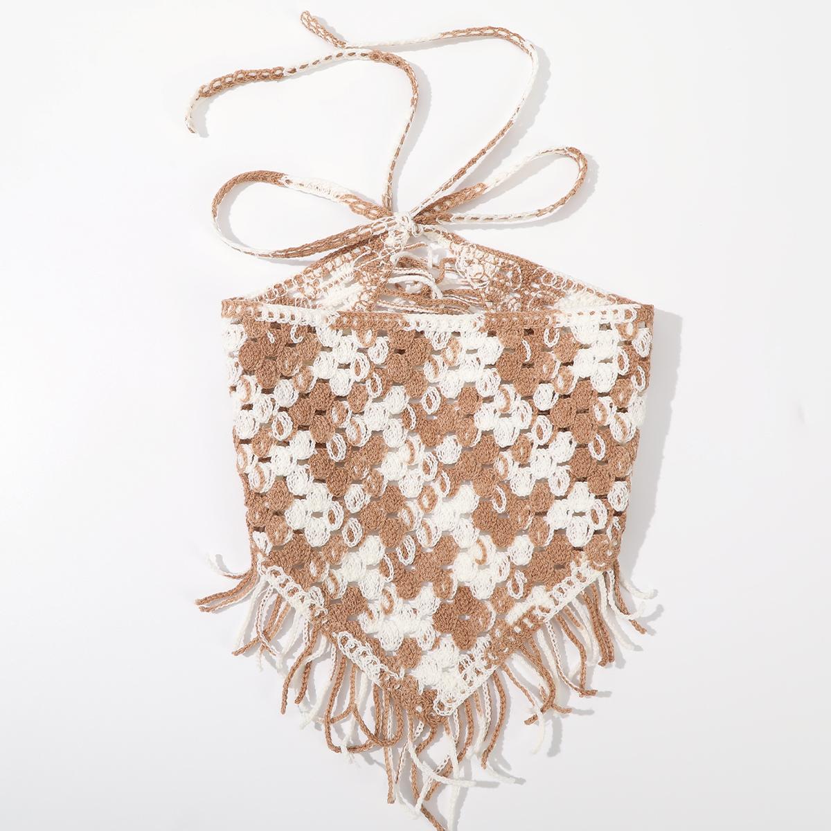 

AWAYTR Богемная вязаная треугольная повязка на голову, шарф для волос, ленты для женщин, головной убор для вечеринки, весенний принт, тюрбан, повязка на голову, головной убор