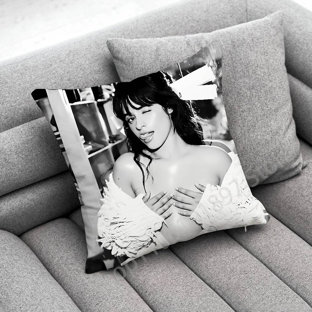 C-Camila C-Cabello Romance C XOXO Familia Throw Pillow Case For 45*45cm 40cm 55cm 50cm 30cm Square Car Pillowcase Shell
