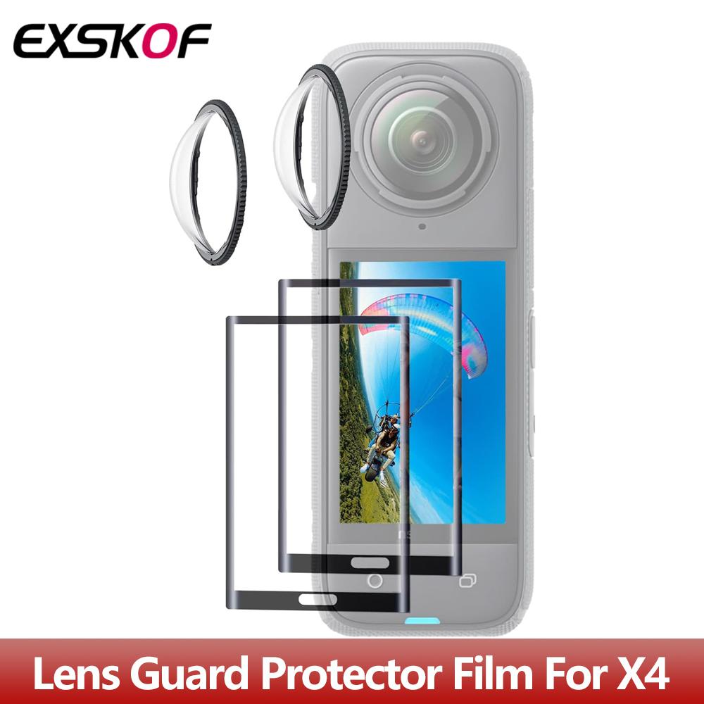 Accessories for Insta360 X4 Silicone Case Lens Cap Frame Mount Lanyard Pouch Holder Screen Protectors Action Camera Parts Bundle