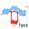 Store byggeklosser Slide Swing Seesaw Park Lekeplass Series Large Pillar Murstein Barn Barn Pedagogisk Leke Kompatibel Duploe