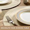 4pcs Braided Cotton Round Placemats, Reusable Table Mats for Home Dining Table, Wedding and Holiday Decoration YMY