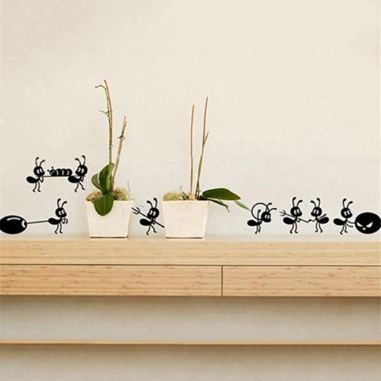 Mobilya Duvar Sticker Karikatür Karınca Dekorasyon Cam Çıkartmalar Ayna Pencere Dekor
