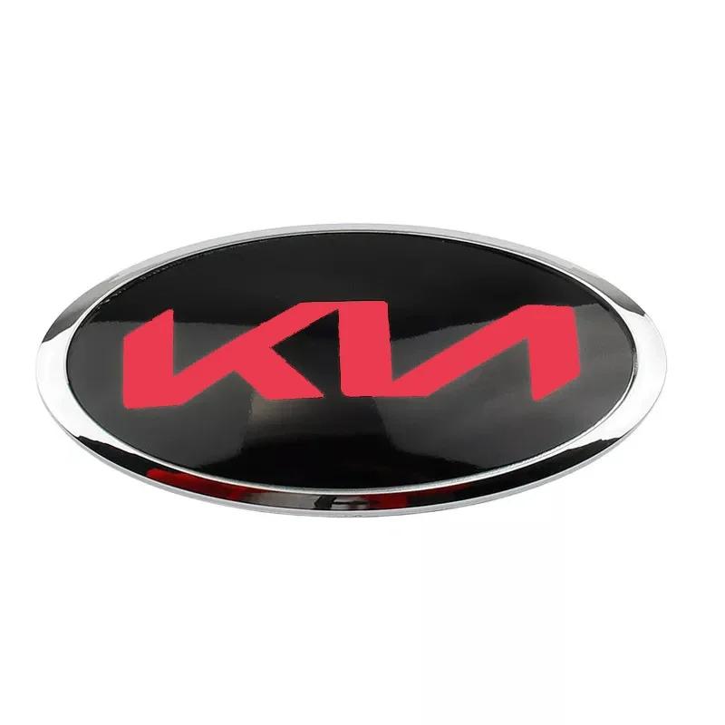 for KIA KN Sportage K2 K3 K5 Sorento RIO Senda Forte Seltos Optima Niro Soul Ceed Car Front Hood Emblem Tail Trunk Badge Sticker