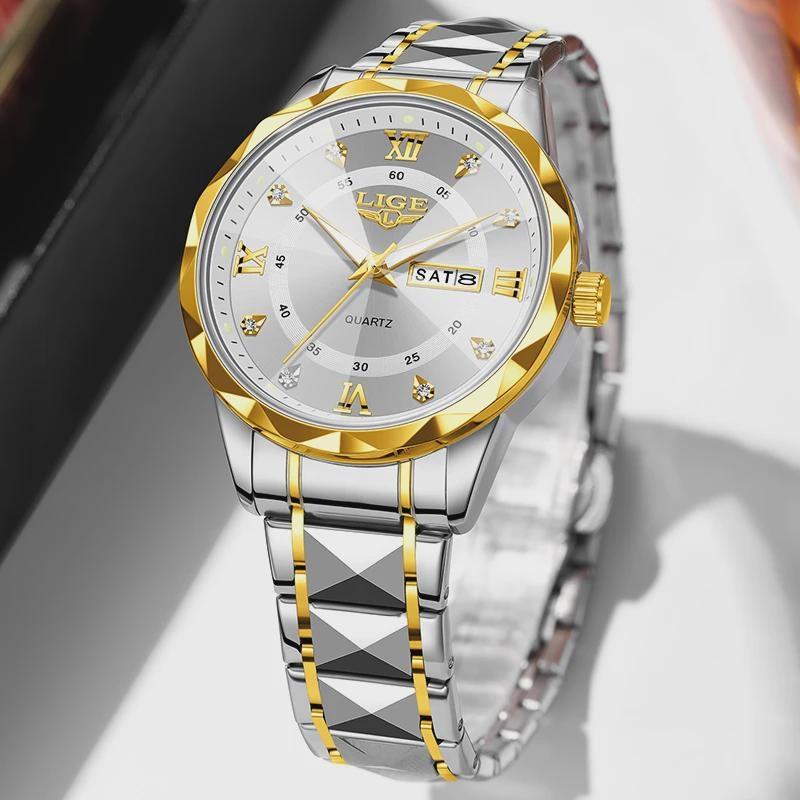 Fashion Simple Quartz Man Watch Luxury Business Steel Band Casual Sports Waterproof Date Weeks Watches